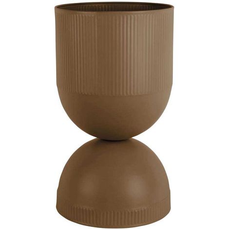Cache pot en métal réversible Tonar Marron - L (1/4)