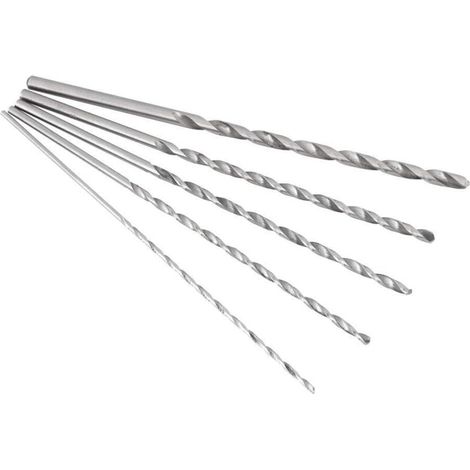 Extra langer Spiralbohrer mit geradem Schaft aus Ultra-High-Speed-Stahl, professioneller Spiralbohrer, Mini-Bohrer, perfektes Werkzeug für den Einsatz von 2–5 mm (1/5)