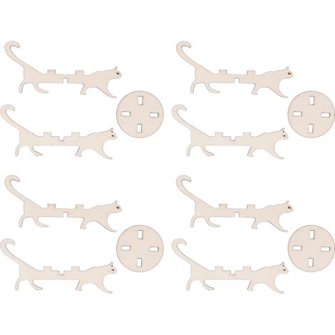 Support Pots En Bois Composite Forme Chat Pour Plantes D Intérieur Décoration Moderne Lot De 4 (1/5)