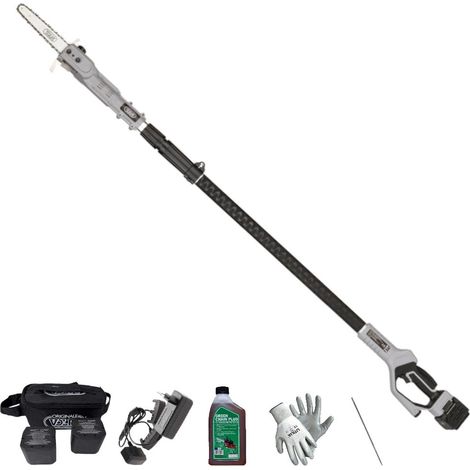 POTATORE A BATTERIA TELESCOPICO VOLPI KVS7100P CON 3 BATTERIE 2,5 AH E CARICABATTERIA 250-350 CM (1/4)