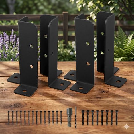 Adjustable Deck Post Anchor Base Fence Support Pergola Railing (1/5)