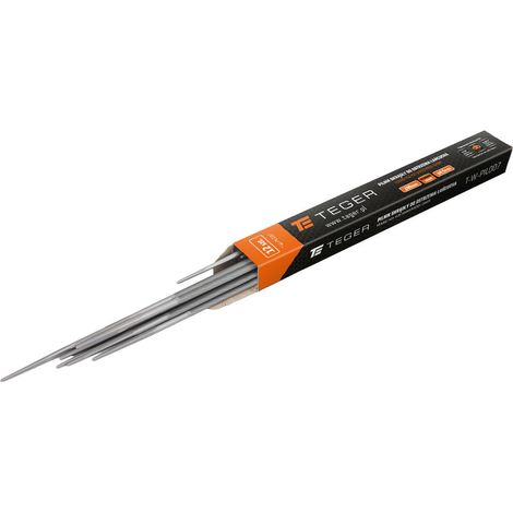 Lima tonda per affilare catene Teger 4,5/200 mm - 3/8" 0,325" 12 pezzi (1/3)