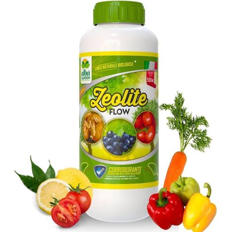 Zeolite a Chabasite, Corroborante Per Agricoltura Biologica, Anti Insetti, Fungicida Acaricida, Formulazione Liquido Flow 500 ml