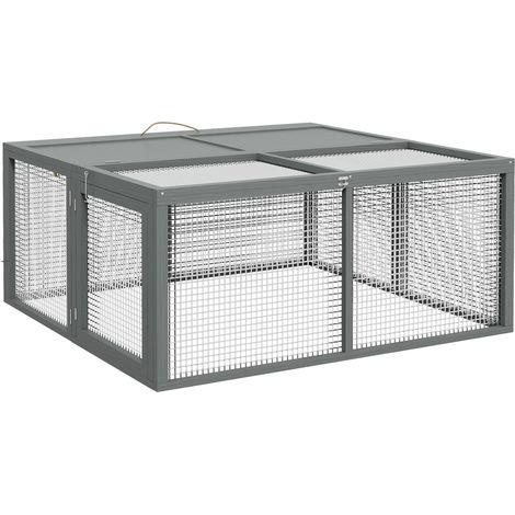 Clapier en bois pour lapins nains, clapier pliable pour petits animaux avec enclos, adapté aux animaux de compagnie, de haute qualité et durable (1/5)