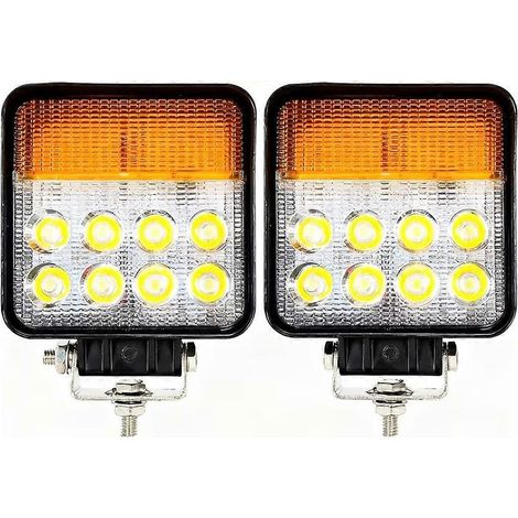 Lot de 2 feux avant LED 12V - 80V 30W pour chariot élévateur, chargeuse, excavatrice, tracteur, clignotants (1/5)