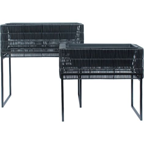 Mömax Übertopf-Set Fauna Schwarz, 2er Set (1/5)