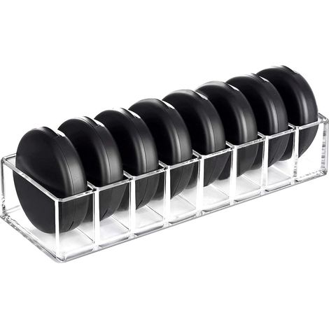 Boite De Rangement Acrylique - 8 Compartiments - Pour Fard A Paupieres Et Highlighter - Dimensions Par Compartiment 8 x 3 cm - 1 Piece (1/5)
