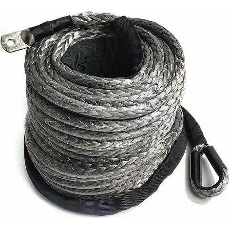 Cuerda de cabrestante sintética 10 mm x 30 m, 10,8 T con punto de fusión 150 ℃ para camión, barco, vehículo todoterreno, guía de cuerda de cabrestante.