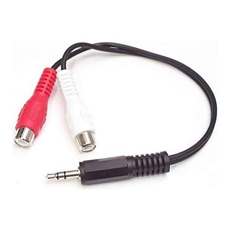 Cable Audio Jack a RCA Startech MUMFRCA Negro 0,15 m (1/3)