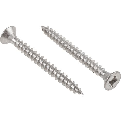 Vis à bois, 6mm, tête Fraisée 60mm, en Acier Inoxydable A2 304 ( Prix pour Sachet de 50 ) (1/2)