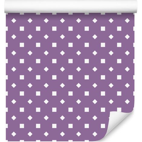 Papel pintado de puntos violetas y morados, formas suaves, 50x1000 cm (1/5)