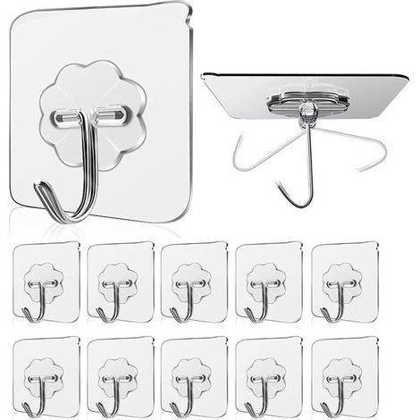 Selbstklebende Haken – vielseitig und stark – 10er-Set (1/5)