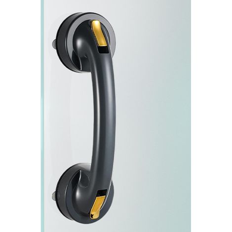 Poignée Porte De Douche En Verre Universelle Ventouse Sans Perçage Barres D'Appui Pour Douche Pour Maison Salle De Bain Placard Penderie Tiroir Hôtel Dortoir Appartements (1/5)