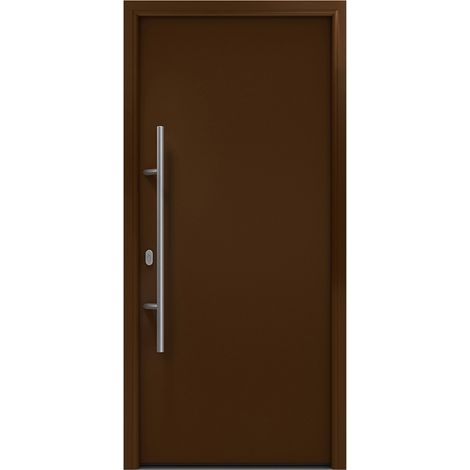 Hörmann Ecostar Haustür "ISOPRO IP 010", terrabraun (RAL 8028), 110 x 210 cm (B x H), DIN Links
