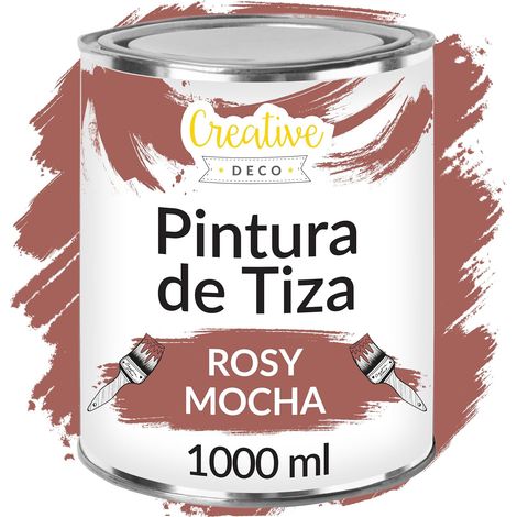 Creative Deco Pintura a la Tiza Moca Rosado 1L Mate y Lavable para Muebles de Madera