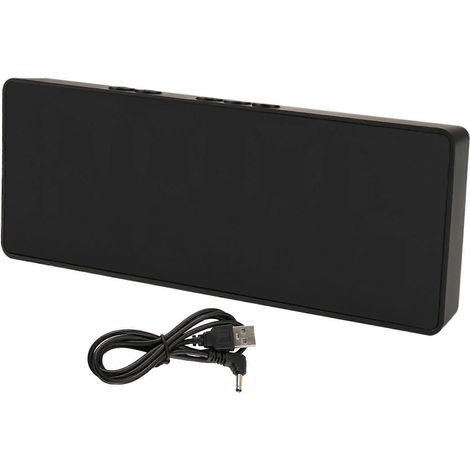 Réveil numérique (à piles) ou horloge de table USB avec fonction snooze et mode nuit, format 12/24 h, affichage LED noir (1/5)