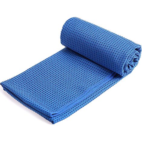 Serviette de yoga antidérapante, format tapis, douce et absorbante, en microfibre, idéale pour le yoga chaud, le Pilates, la salle de sport, le bureau, les pique-niques et le camping. Pliable et lavab (1/5)