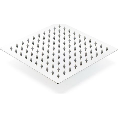 Soffione doccia quadrato soffione a pioggia 40 x 40 cm acciaio inox 160000627