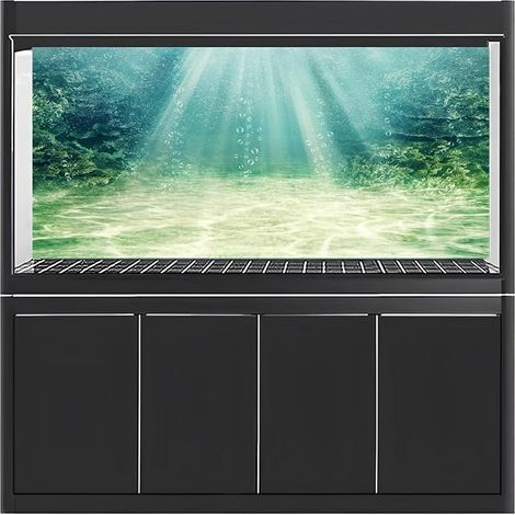 Aquarium Background Aquatic Plant Bubble Underwater Ocean Floor Aquarium Poster Backdrop Vinyl Background (1/4)