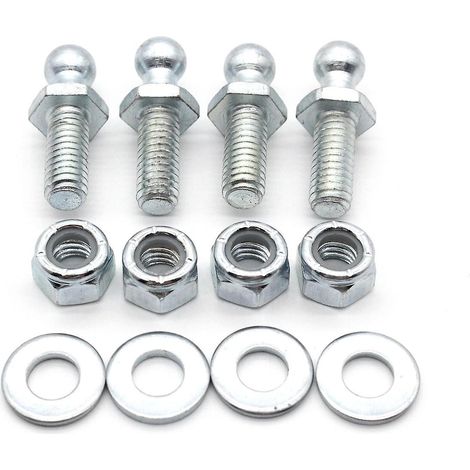10-mm-Kugelgelenkbolzen mit Befestigungsmaterial – 5/16-18-Gewinde x 3/4" langer Schaft – Gasdruckfeder-Befestigungselement (Typ 1 – Silber) (1/5)