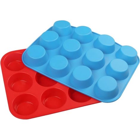 Molde de silicona para hornear muffins (12 unidades) (1/2)