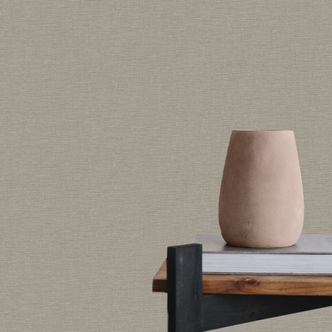 Papier peint intissé Yarn Double largeur 1005 x 104cm Taupe