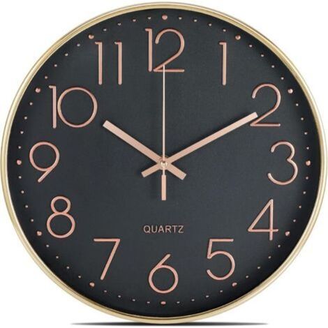 Horloge Murale silencieuse sans tic-tac 30,5 cm Horloge Murale Moderne à Piles Décoration Facile à Lire pour Cuisine, Maison, Salon, Bureau, Salle de Bain (1/4)