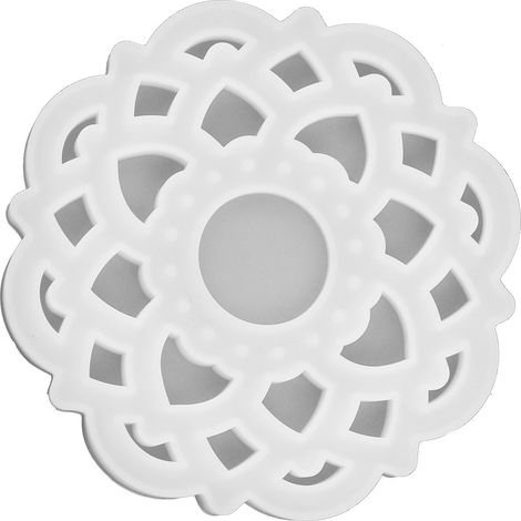 Moule en résine époxy cristal DIY, moule innovant en silicone pour bougeoir miroir en forme de lotus, idéal pour la pâtisserie (réf. 60-734). (1/5)