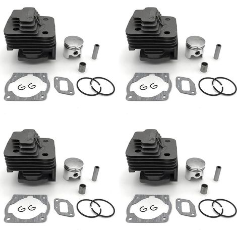 4X Cylindre et Segment de Piston de DéBroussailleuse 40 mm avec Cage à Aiguille pour 43CC CG430 Divers Coupe-Bordures 40-5 BG430 (1/5)