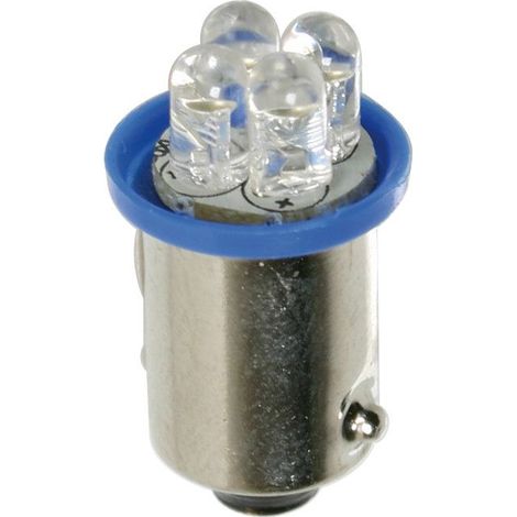 24V Led Series - 4 Led - (T4W) - BA9s - 2 pz  - D/Blister - Blu (1/5)