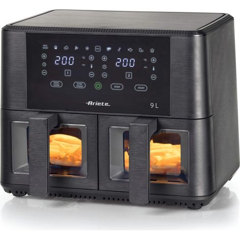 Freidora de aire doble Ariete 4631 9L 2400W Negra