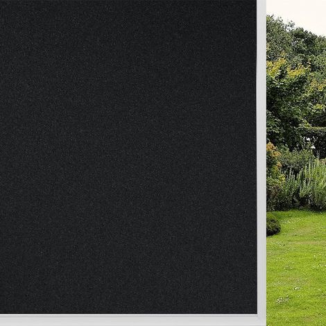 Pellicola autoadesiva per finestre, opaca, protezione UV, nera, 45x500 cm