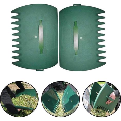 Ramasseur de feuilles, pelle à feuilles de noisetier manuelle en 2 parties, élimination rapide des feuilles tombées, ramassage des feuilles de jardin et de cour, râteau à main pour ramasser les feuill (1/5)
