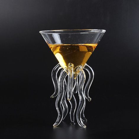 Verre à cocktail poulpe, tasse transparente en forme de méduse. (1/5)