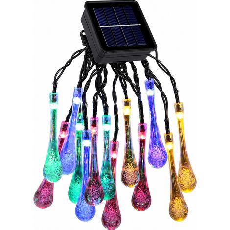 Guirlande Lumineuse LED Multicolore à Pendentifs Cristal, USB Lumière Fixe, 10 m 80 LED, Extérieur et Camping (1/5)