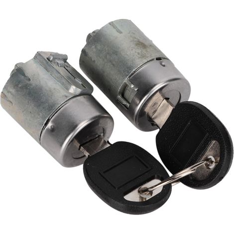 Lot de 2 barillets de serrure de porte auto standard avec 2 clés pour Chevrolet (1/5)