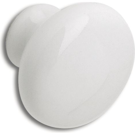 Möbelknopf (Möbelknauf) Pandora ø 32mm T 27mm Möbelgriff Porzellan weiß