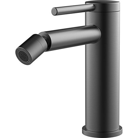 Kibath Grifo de Bidet monomando GUN METAL acabado grafito / antracita mate fabricado en latón (1/4)