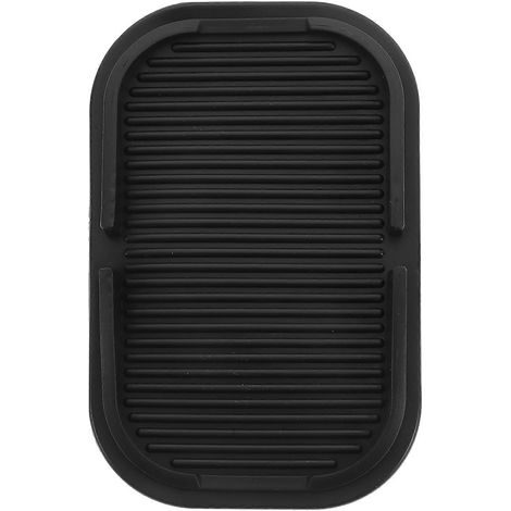 Tapis de rangement en silicone pour tableau de bord de voiture, support GPS pour téléphone, tapis antidérapant pour smartphone, noir (1/5)