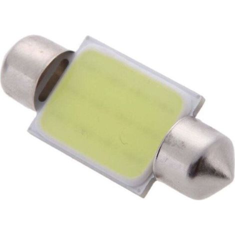 Ampoule Plafonnier Interieur Voiture 3W COB LED Blanc 12V DC 36mm (1/4)