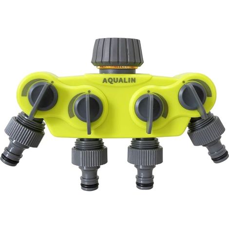 Divisor de agua de 4 vías Conector en Y Manguera de jardín Divisor de agua Divisor de agua Versión actualizada (1/5)