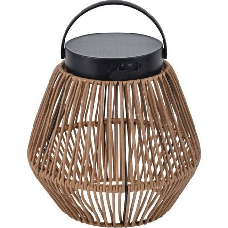 Lampe de table solaire rotin LED 2,8W 4000K Lutec COPPA (1/5)