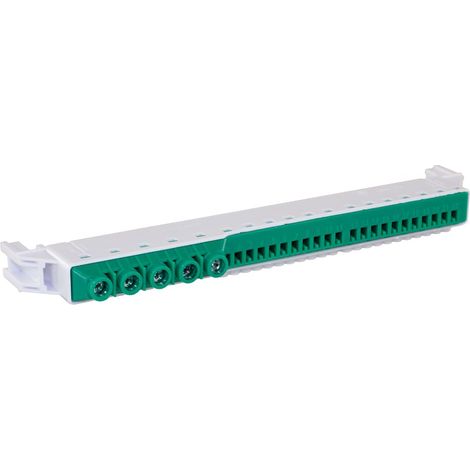 Bornier terre long 5x25²+22x4² - 18 modules - pour coffrets RxPro - Eur'Ohm