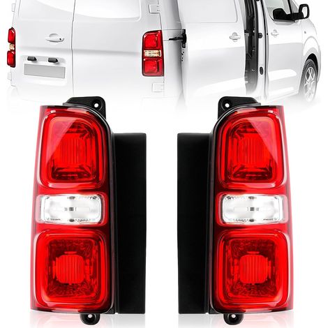 2 Feu Arrière Gauche Droit pour TRAVELLER/EXPERT/JUMPY 3/SPACETOURER/DISPATCH/PROACE depuis 2016, VIVARO C/ZAFIRA LIFE depuis 2019 Pièces de rechange 9808243080/9808243180 E-Mark (1/5)