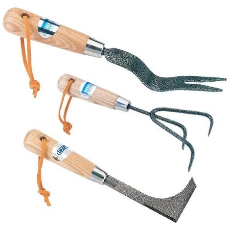 Draper Garden Carbon Steel Hand Weeder Cultivator and Patio Weeder Wooden Handle