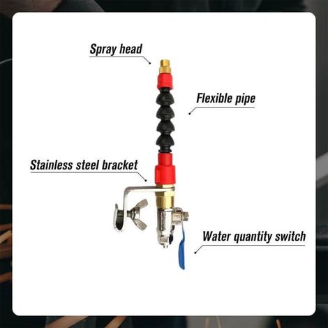 Système de brumisation pour machine de découpe, pulvérisateur d'eau pour dépoussiérage, meuleuse pour machine de découpe de marbre, brique et carrelage (1/5)
