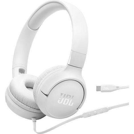 JBL Cuffie ad archetto supra-aurali con cavo e comando/microfono a 3 pulsanti, connettore USB Type-C, Driver: 32mm, Certificazione Hi-Res Audio, 3 EQ selezionabili, Cavo piatto, Ripiegabili (1/4)