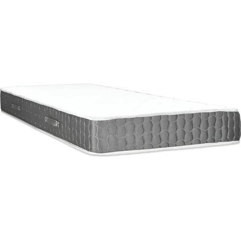 Materasso una piazza e mezza Palladio con bordo grigio 120x190x25 H cm. in schiuma poliuretanica e memory non sfoderabile (1/4)