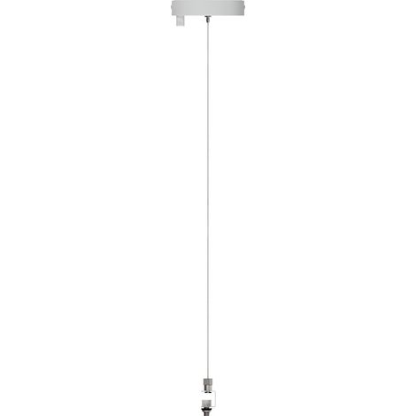Creative Cables - Kit de rosace de plafond Ø 120 mm avec suspension en acier et équilibreur millimétrique - Blanc mat (1/5)