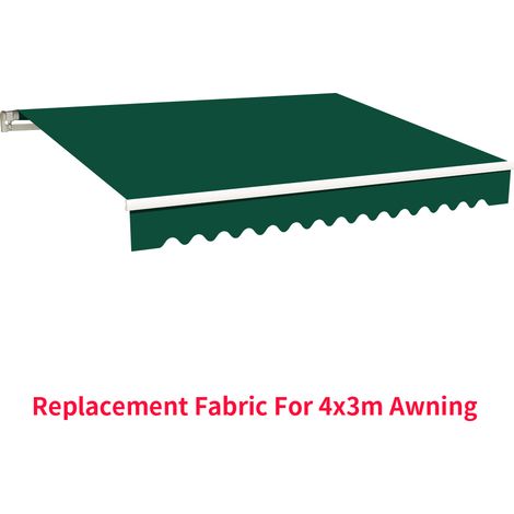 Greenbay 4 x 3m Outdoor Patio Garden Awning Canopy Sun Shade Shelter Replacement Fabric Green